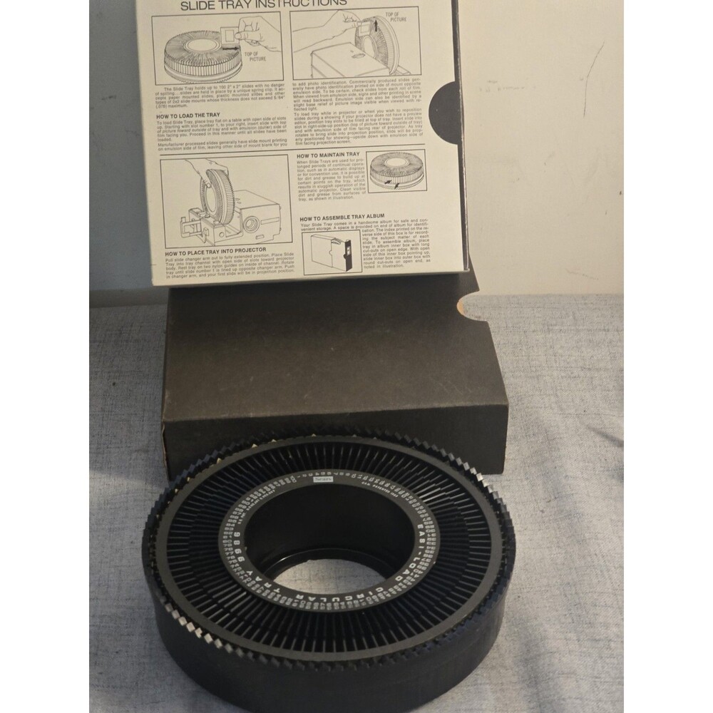 Vintage Sears Easi-Load Circular Slide Tray - 100 Slide Capacity - With Original